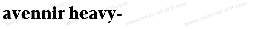 avennir heavy字体转换